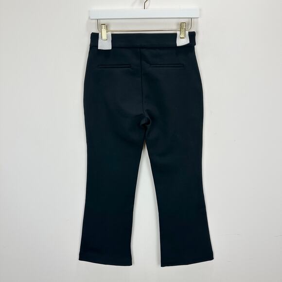 J.Crew Petite Crop Flare Ponte Pant Stretch Knit Black Classic Comfort US 4P NWT - Picture 8 of 13